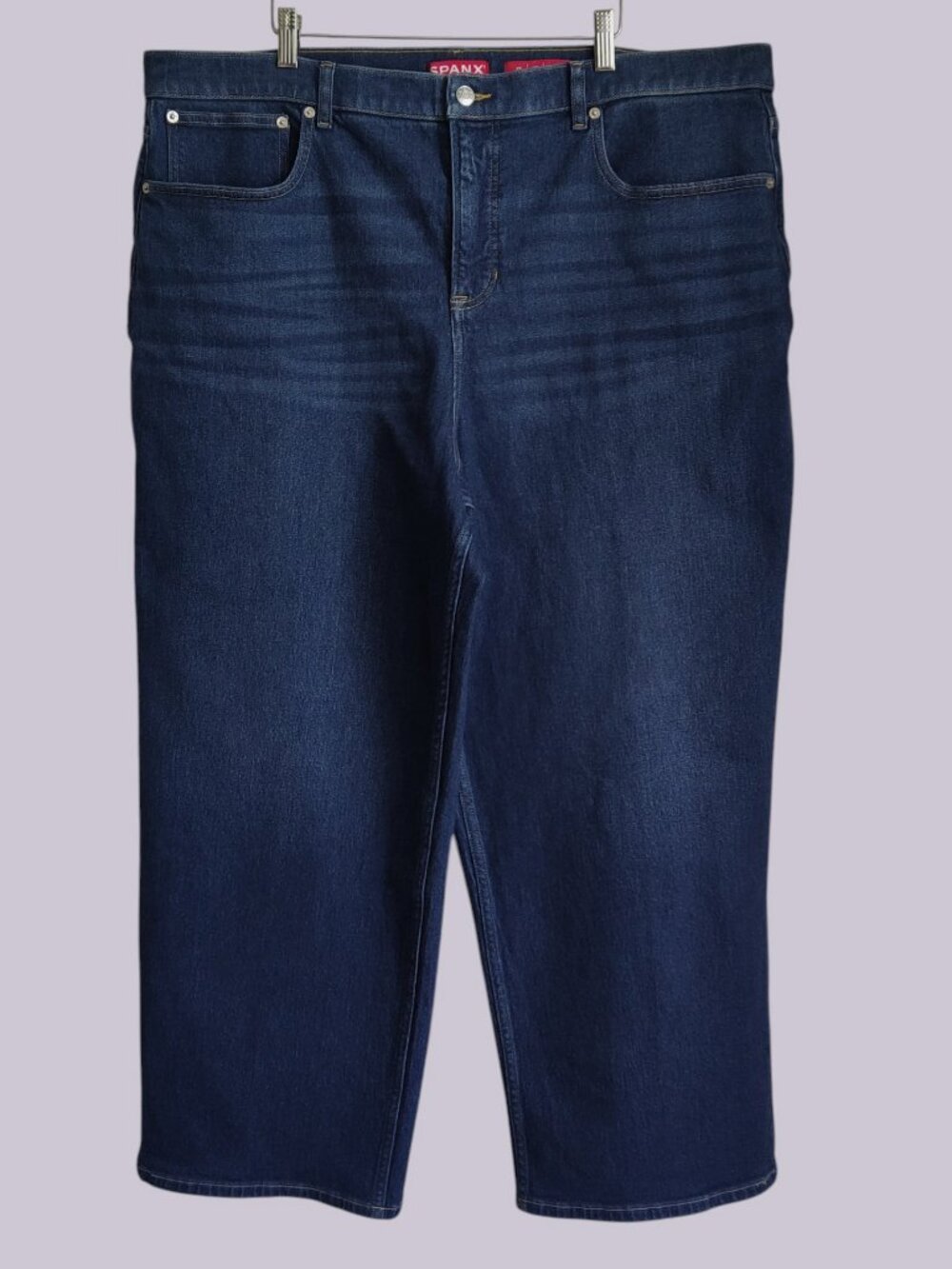 Spanx Womens Authentic 360 90s Straight Leg Denim Jeans Stretch High Rise Sz 3X